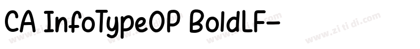 CA InfoTypeOP BoldLF字体转换